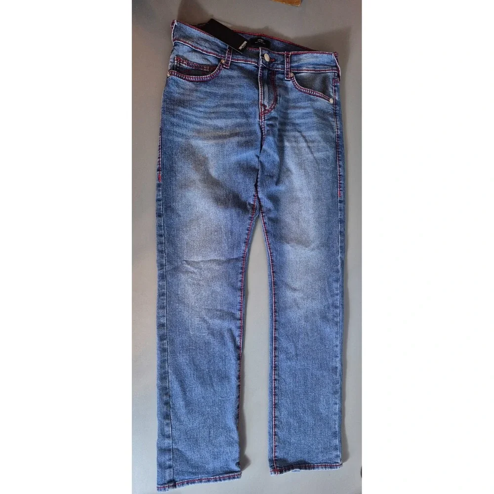 True Religion Ricky Jeans Big T NF Relaxed Straight Mens 30 (Actual 32x33) NEW